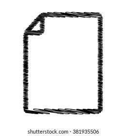Document  sign. Flat style icon with scribble effect