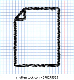Document  sign. Flat style icon