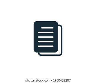 Document Sign, Paper and Text Icon Design Template Elements