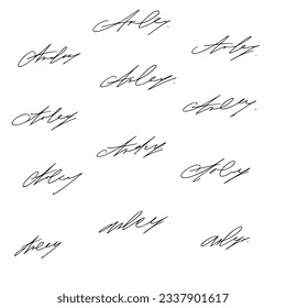 Ideas de firma de documentos. 
Fondo transparente.