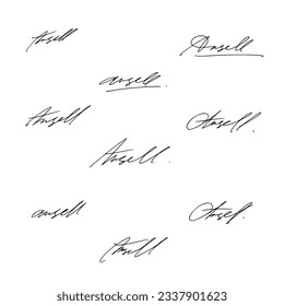 Document Signature Ideas. 
Transparent Background.