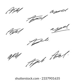 Document Signature Ideas. 
Transparent Background.