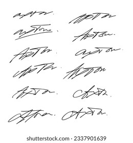 Document Signature Ideas. 
Transparent Background.