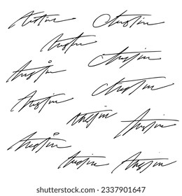 Ideas de firma de documentos. 
Fondo transparente.