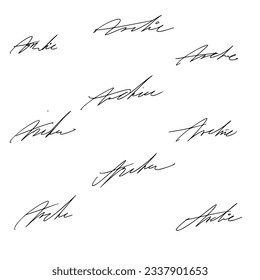 Ideen zur Unterschrift von Dokumenten. 
Transparenter Hintergrund.