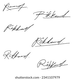 Document Signature Ideas Vector Set.