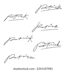 Document Signature Ideas Vector Set.