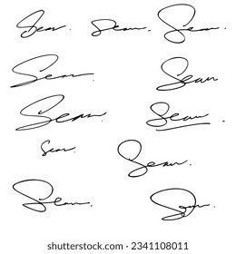Document Signature Ideas Vector Set.