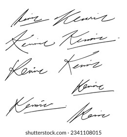 Document Signature Ideas Vector Set.