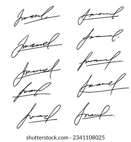 Vektor-Set für Dokumentsignaturideen