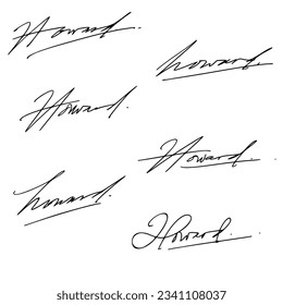 Document Signature Ideas Vector Set.