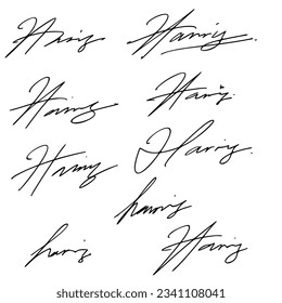 Document Signature Ideas Vector Set.