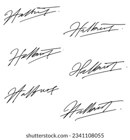 Document Signature Ideas Vector Set.