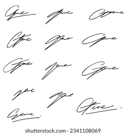 Document Signature Ideas Vector Set.