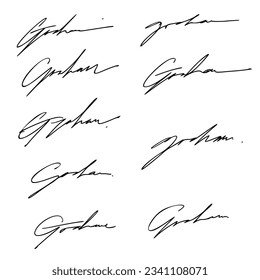 Vektor-Set für Dokumentsignaturideen