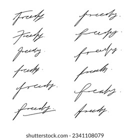 Document Signature Ideas Vector Set.