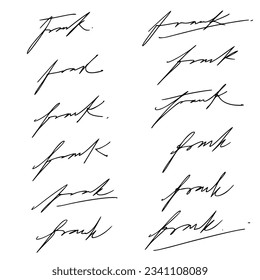Document Signature Ideas Vector Set.