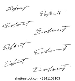 Document Signature Ideas Vector Set.