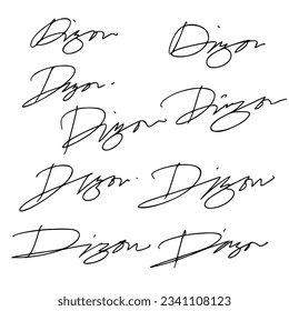 Document Signature Ideas Vector Set.
