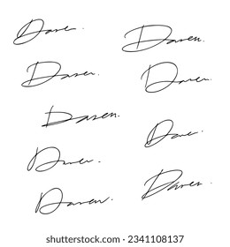 Document Signature Ideas Vector Set.