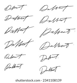 Document Signature Ideas Vector Set.
