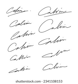 Document Signature Ideas Vector Set.