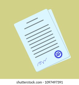 Document with signature and text.