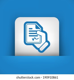 Document signed icon