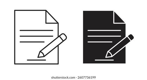 Document signed icons vectors graphic designs