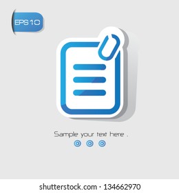 Document sign,vector