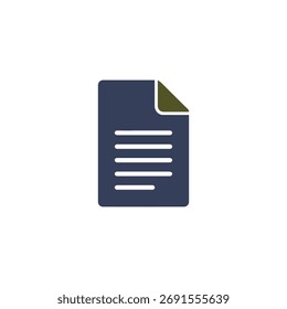 Document Silhouette – File and Paper Icon Illustration