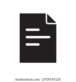 Icono de silueta de documento Ilustración vectorial