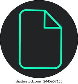 Document simple icon vector. Flat design