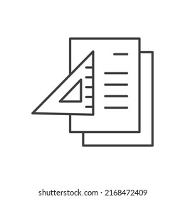Document simple linear symbolic icon