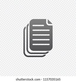 document. simple silhouette. On grid background