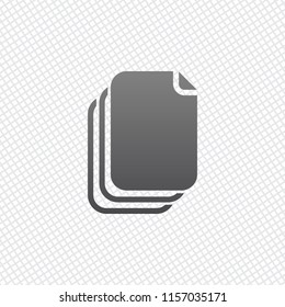 document. simple silhouette. On grid background