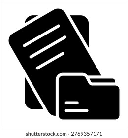 Document Single Icon Glyph Black
