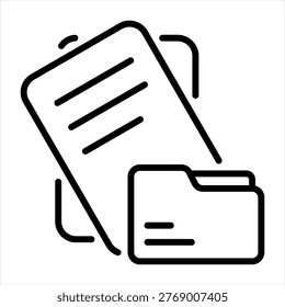 Document Single Icon Line Black