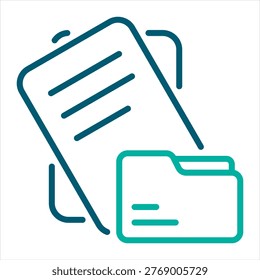 Document Single Icon Line Color