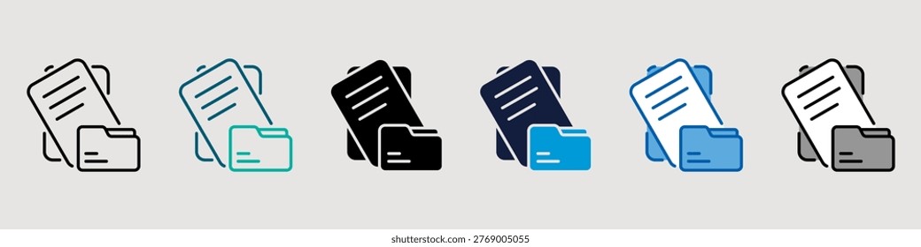 Document Single Icon Pack Multistyle