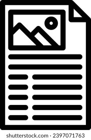 Document single vector line icon
