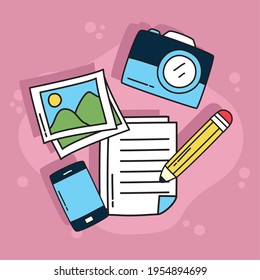 cámara de smartphone de documentos e imágenes
