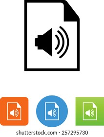 Document with sound file icon