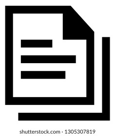 Document Stack Vector Icon