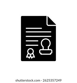 Document with Stamp and Seal - Official Approval and Certification