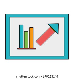 document with statistics bar diagram graphy
