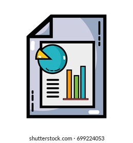 document with statistics bar diagram graphy