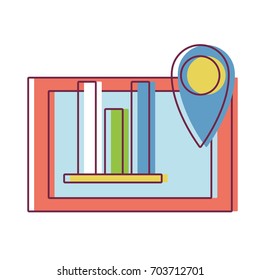 document with statistics bar diagram graphy
