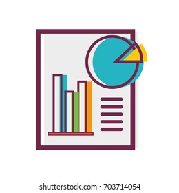 document with statistics bar diagram graphy