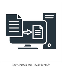 Document Summarization Glyph Icon Collection
